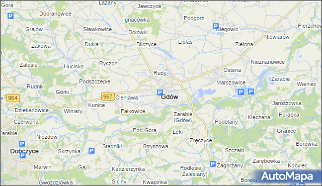 mapa Gdów, Gdów na mapie Targeo