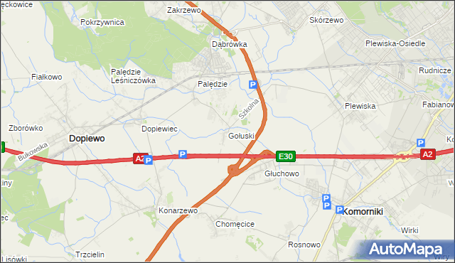 mapa Gołuski, Gołuski na mapie Targeo