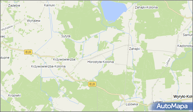 mapa Horostyta, Horostyta na mapie Targeo