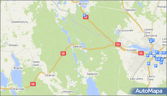 mapa Janowo gmina Szczytno, Janowo gmina Szczytno na mapie Targeo