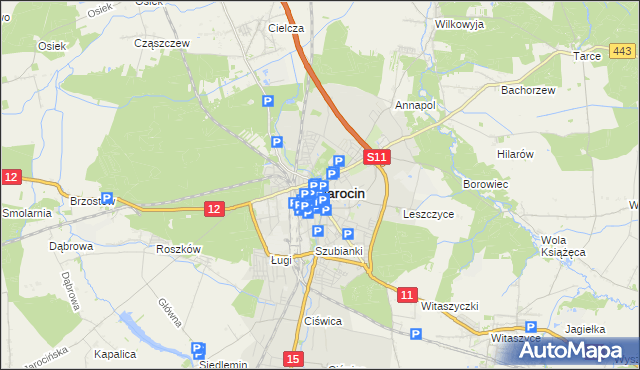 mapa Jarocin, Jarocin na mapie Targeo