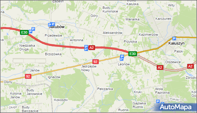 mapa Jędrzejów Stary, Jędrzejów Stary na mapie Targeo