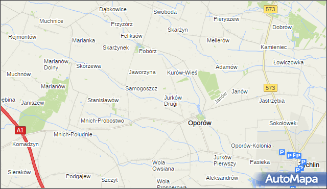 mapa Jurków Drugi, Jurków Drugi na mapie Targeo