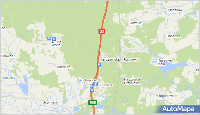 mapa Karczowiska, Karczowiska na mapie Targeo