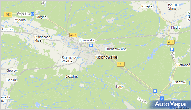 mapa Kolonowskie, Kolonowskie na mapie Targeo