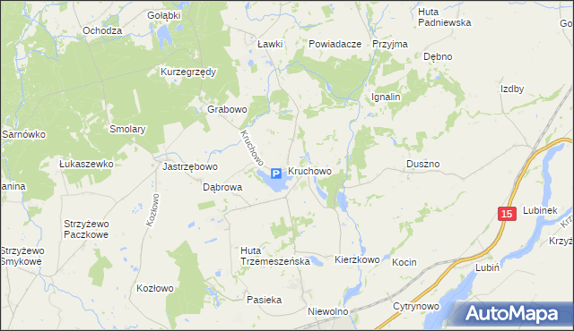 mapa Kruchowo, Kruchowo na mapie Targeo