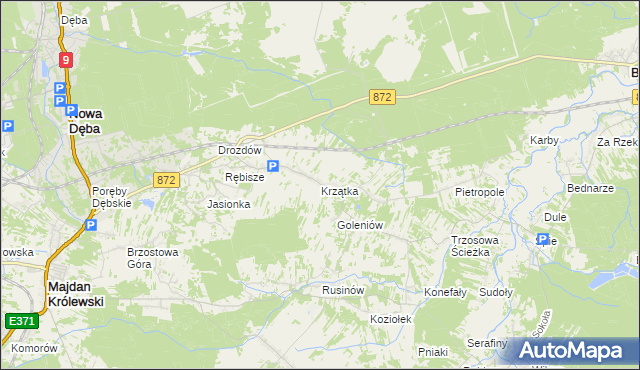 mapa Krzątka, Krzątka na mapie Targeo