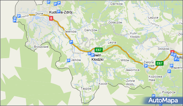 mapa Lewin Kłodzki, Lewin Kłodzki na mapie Targeo