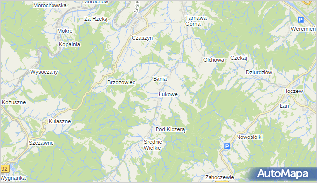 mapa Łukowe, Łukowe na mapie Targeo