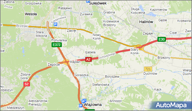 mapa Michałówek gmina Wiązowna, Michałówek gmina Wiązowna na mapie Targeo