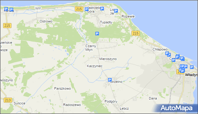 mapa Mieroszyno, Mieroszyno na mapie Targeo