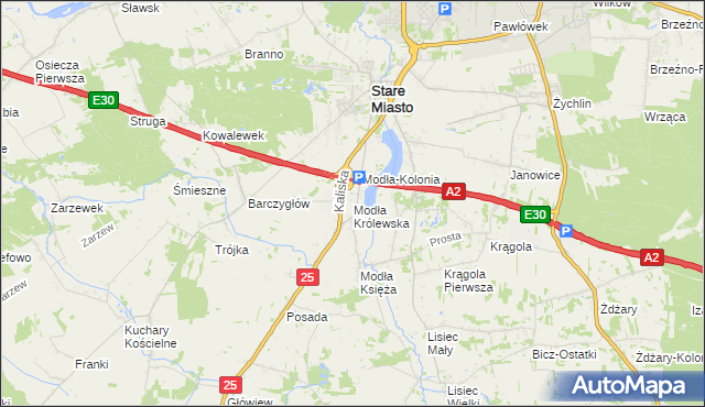 mapa Modła Królewska, Modła Królewska na mapie Targeo