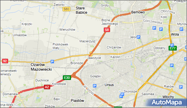 mapa Mory gmina Ożarów Mazowiecki, Mory gmina Ożarów Mazowiecki na mapie Targeo