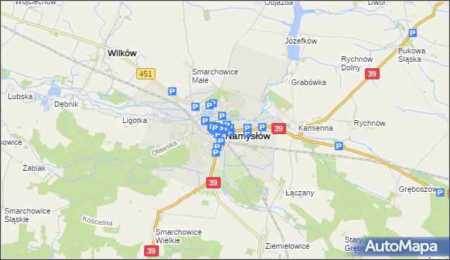 mapa Namysłów, Namysłów na mapie Targeo