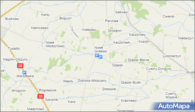 mapa Nowe Gralewo, Nowe Gralewo na mapie Targeo