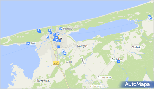 mapa Nowęcin, Nowęcin na mapie Targeo