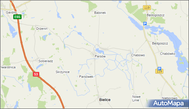 mapa Parsów, Parsów na mapie Targeo