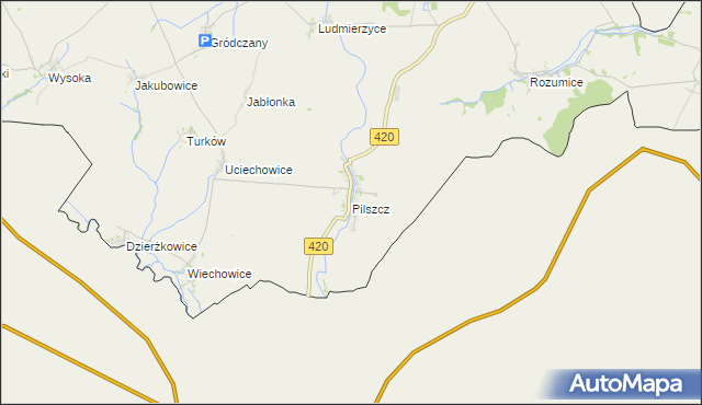 mapa Pilszcz, Pilszcz na mapie Targeo