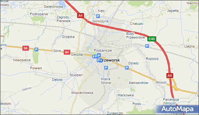 mapa Przeworsk, Przeworsk na mapie Targeo