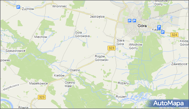 mapa Rogów Górowski, Rogów Górowski na mapie Targeo