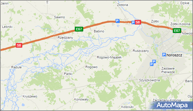 mapa Rogowo-Majątek, Rogowo-Majątek na mapie Targeo