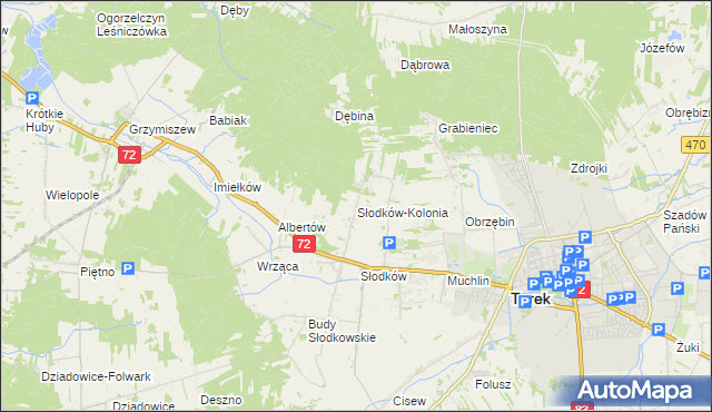 mapa Słodków-Kolonia, Słodków-Kolonia na mapie Targeo