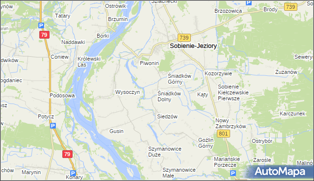 mapa Śniadków Dolny, Śniadków Dolny na mapie Targeo