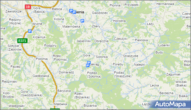 mapa Sołonka, Sołonka na mapie Targeo