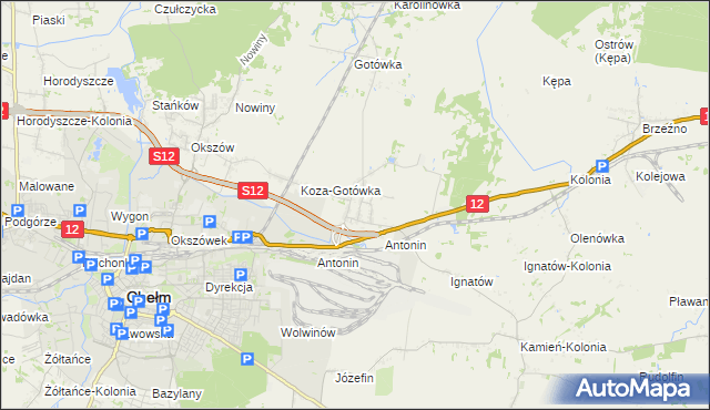 mapa Srebrzyszcze, Srebrzyszcze na mapie Targeo