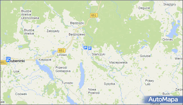 mapa Stańczyki, Stańczyki na mapie Targeo