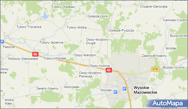 mapa Stare Osipy, Stare Osipy na mapie Targeo