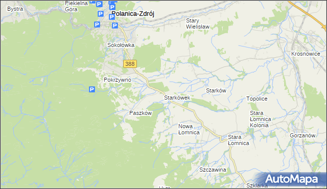 mapa Starkówek, Starkówek na mapie Targeo