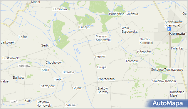 mapa Stępów, Stępów na mapie Targeo