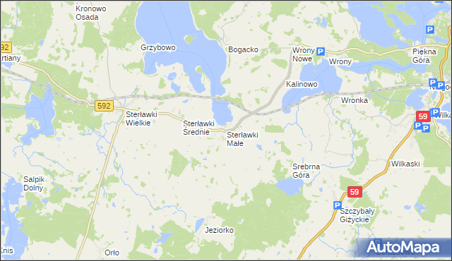 mapa Sterławki Małe, Sterławki Małe na mapie Targeo