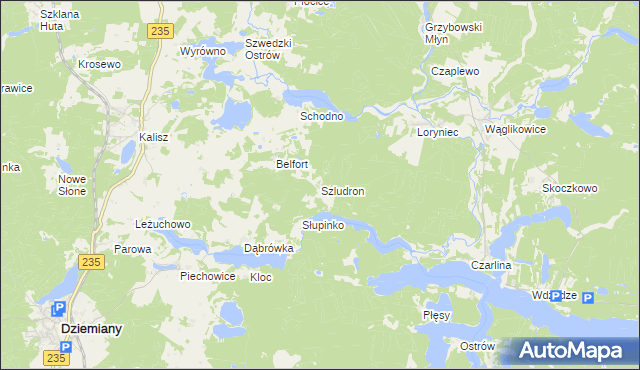 mapa Szludron, Szludron na mapie Targeo