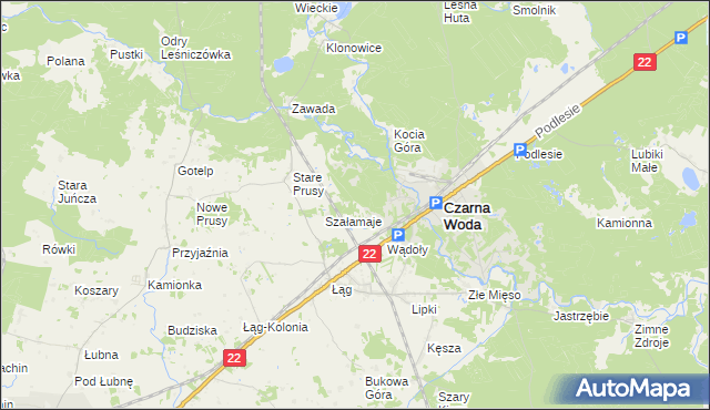 mapa Szyszkowiec, Szyszkowiec na mapie Targeo