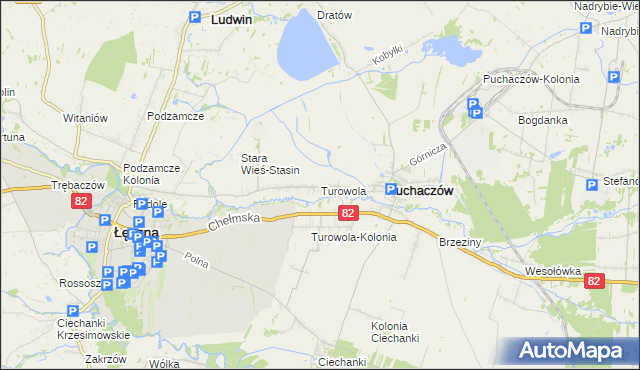 mapa Turowola, Turowola na mapie Targeo