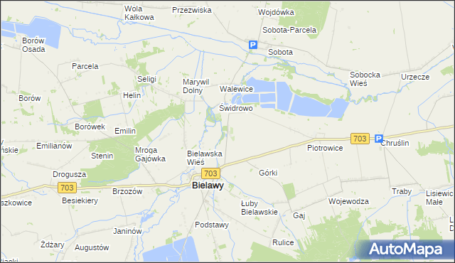 mapa Walewice Osada, Walewice Osada na mapie Targeo