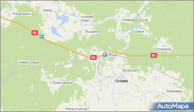 mapa Waliły-Stacja, Waliły-Stacja na mapie Targeo