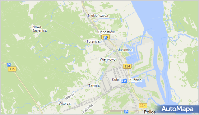 mapa Wieńkowo, Wieńkowo na mapie Targeo