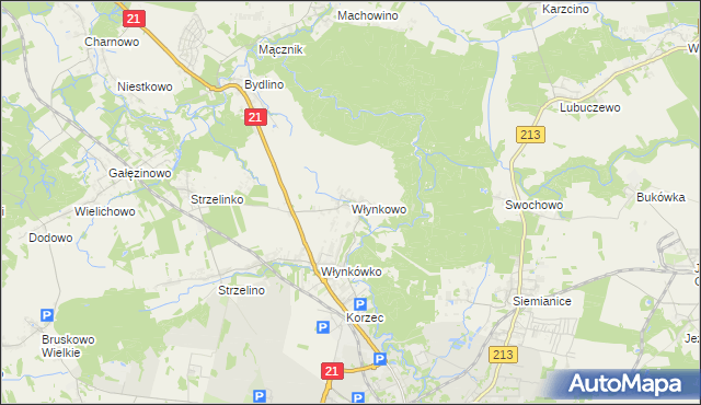 mapa Włynkowo, Włynkowo na mapie Targeo