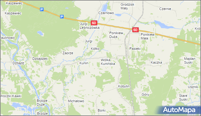 mapa Wólka Kunińska, Wólka Kunińska na mapie Targeo