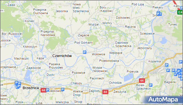 mapa Wołowice, Wołowice na mapie Targeo