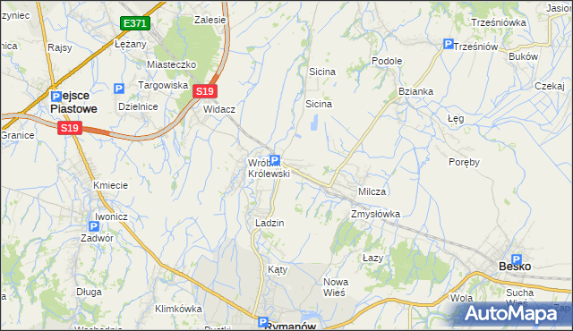 mapa Wróblik Szlachecki, Wróblik Szlachecki na mapie Targeo