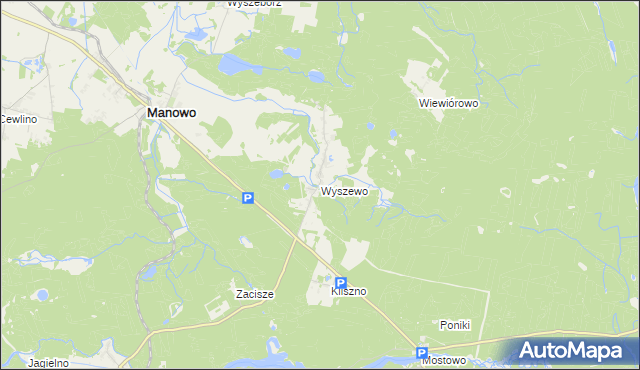 mapa Wyszewo, Wyszewo na mapie Targeo