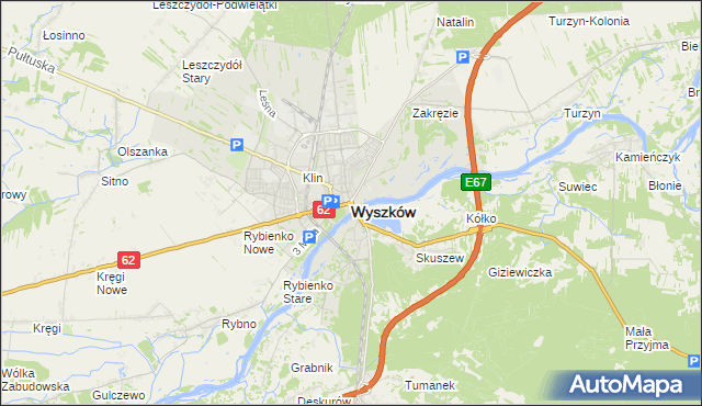 mapa Wyszków, Wyszków na mapie Targeo