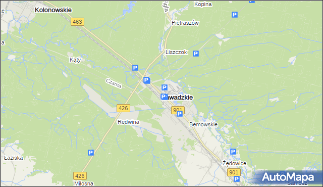 mapa Zawadzkie, Zawadzkie na mapie Targeo