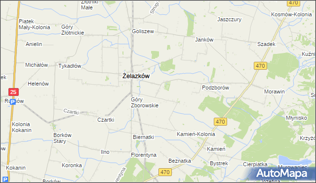 mapa Zborów gmina Żelazków, Zborów gmina Żelazków na mapie Targeo