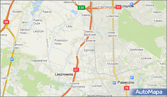 mapa Zgorzała, Zgorzała na mapie Targeo