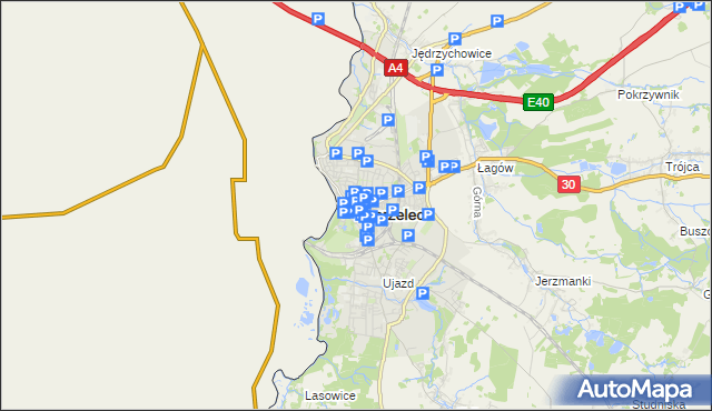 mapa Zgorzelec, Zgorzelec na mapie Targeo